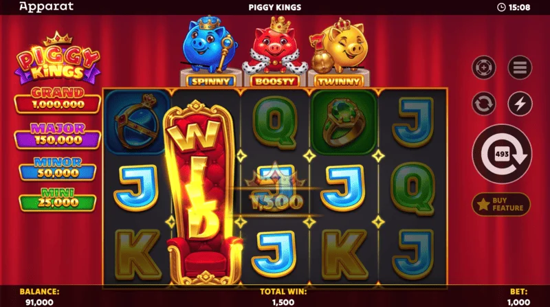Piggy Kings - Booster Coins u tri boje na terenu